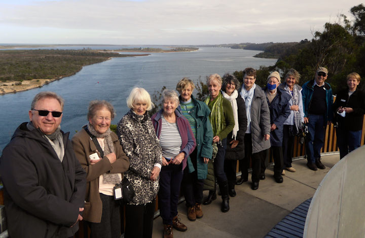 Group at lake view lookout